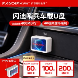 闪迪 哨兵模式行车记录仪迷你车载U盘高速TypeC小优盘cz53c