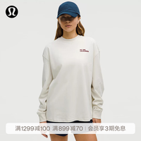 lululemon 丨Heavyweight 女士高克重棉质圆领长袖 T 恤 LW3IA9S 骨白 XL