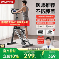 佑美 多功能爬楼机家用静音可折叠健身器材原地踏步登山运动踏步机P3U 无计数款白-双阻双绳-加大加厚钢管