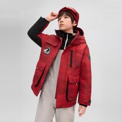 波司登 冬季儿童户外女童运动极寒加厚蓄热男童连帽羽绒服