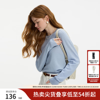 范思蓝恩 无缝一体针织打底衫女秋冬2024新款纯羊毛圆领毛衣14091 蓝绿 M