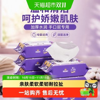 88VIP：丽佳宝贝 包邮丽佳宝贝婴儿手口湿巾宝宝润肤手口屁专用加厚湿纸巾