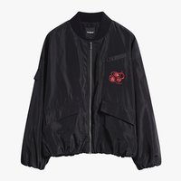 移动端：Desigual 新品阿普瑞风刺绣印花飞行员夹克女式外套