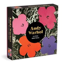 GALISON Andy Warhol Flowers 144 片木质拼图 - 独特的 144 片木制拼图,特色是 Andy Warhol的标志性花卉艺术品,厚实而坚固的拼图,馈赠佳品