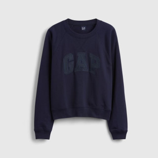 Gap 【圆领宽松】女装logo刺绣休闲卫衣
