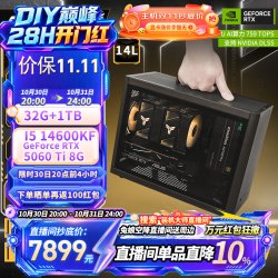 华硕 i5-14600KF RTX5060Ti 迷你ITX组装电脑主机（32G+1TB）
