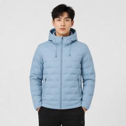 乔丹 男式外套冬季保暖连帽茄克保暖防风运动绒服男