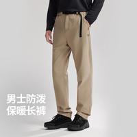 诺诗兰 男式软壳裤加绒裤子男装抓绒裤运动裤男秋休闲裤防泼透气