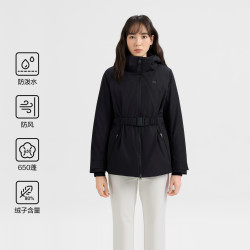 KOLON SPORT 女士防泼水防风中量连帽羽绒服