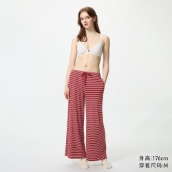 优衣库 罗纹宽松舒适长裤/常规款优衣库女装488167
