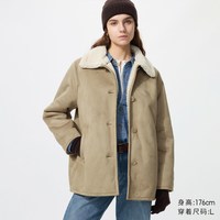 移动端：仿羊羔绒短大衣优衣库女装487830