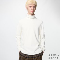 HEATTECH ULTRA WARM两翻领T恤长袖优衣库男装保暖内衣秋衣486900