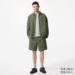 麻混纺舒适短裤优衣库男装482260