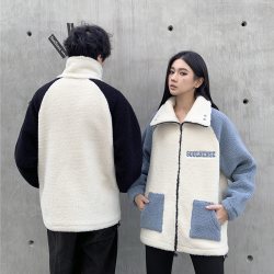SoulSense 潮牌秋冬新品男女同款抓绒休闲运动加绒保暖羊羔绒外套