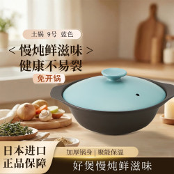 MARURI TAMAKI进口超轻量0吸水率家用砂锅明火耐热双耳多用锅煲汤锅