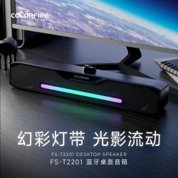 七彩虹 电脑游戏RGB音响音箱 可拆分体式 显示器多媒体音箱 黑色 T2201