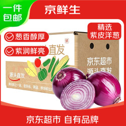 京鲜生 紫皮洋葱 5斤 单果300g+ 新鲜蔬菜