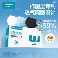 88VIP：稳健医疗 稳健 棉里层防尘医用外科口罩 灭菌独立装 300只