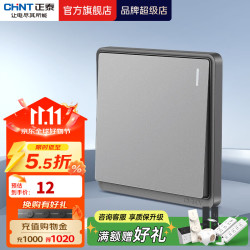 正泰 开关插座面板带USB-type-C网线墙面5孔空调墙壁全屋套餐6M幻银灰 一开多控10A