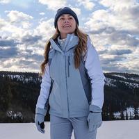 哥伦比亚 秋冬户外棉服女子银点热能防水保暖夹棉外套滑雪服
