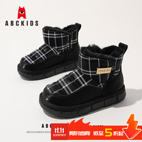 ABCKIDS 童鞋女童雪地靴 加绒加厚儿童棉鞋