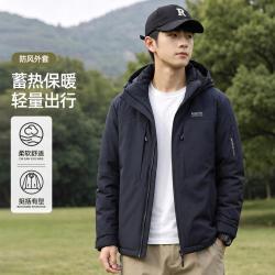 马克华菲 休闲百搭加厚棉服男秋冬季户外通勤防风男士夹克外套