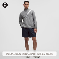 lululemon 丨The Norm™ 男士褶饰款短裤 8" 防风拒水 LM7BYRS 海军蓝 32