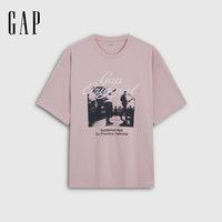Gap 印花纯棉宽松圆领短袖T恤