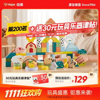 Hape 感官启蒙 儿童积木桶