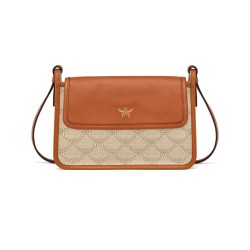 MCM 女包HIMMEL LAURETOS斜挎包MWRESAC01通勤棕色单肩包