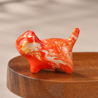 木易 杭州灵隐寺大漆招财猫猫咪流苏挂饰挂件手工编织箱包挂车挂钥匙扣 大漆猫—37号