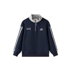 斯凯奇 童装卫衣男女童26秋装新款半拉链立领潮流上衣SkechersKids