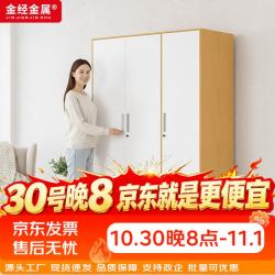金经金属 钢制衣柜主卧室家用出租房铁艺落地柜环保铁皮儿童衣橱长1.2米