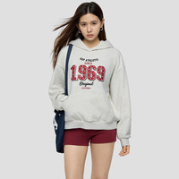 Gap logo刺绣胶印连帽卫衣
