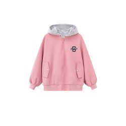 斯凯奇 童装假两件连帽棒球服外套男女童26秋季新夹克SkechersKid