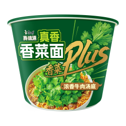 康师傅 香菜方便面香浓牛肉泡面宿舍夜宵速食一桶整箱装香菜多多