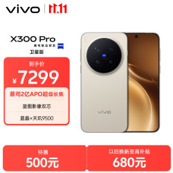 vivo X300 Pro 卫星通信版 16GB+1TB 旷野棕 蔡司2亿APO超级长焦 蓝图影像双芯 拍照 AI手机