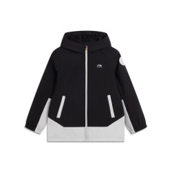 LI-NING KIDS 真软壳|李宁儿童加绒风衣外套防泼水男孩新款冬季男童装运动冬装