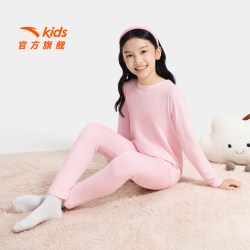 安踏 儿童睡衣女童家居服套装男童2026春秋宝宝睡衣长袖长裤两件套