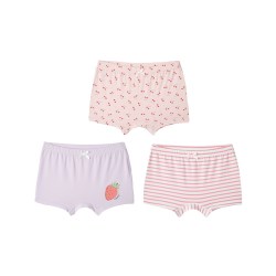 千趣会 童装夏装儿童短裤uru-hug面料亲肤保湿女童平角内裤3条装