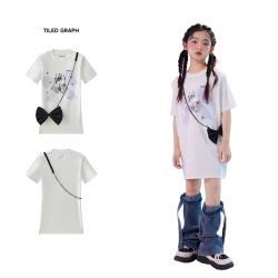 莫莫 美特斯邦威童装女童连衣裙夏季新款儿童潮流印花帅气T恤裙连衣裙