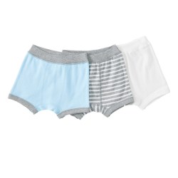 千趣会 童装夏季儿童短裤底裤不夹屁屁纯棉透气男童三条装平角内裤