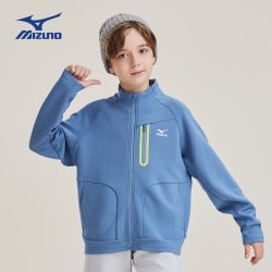 美津浓 童装儿童开衫外套秋冬新款男童女童大童运动户外秋装