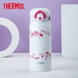 THERMOS 膳魔师 不锈钢保冷保温杯3D浮雕款轻量便携男女水杯JNR-400新