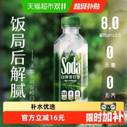 元气森林 碱性白桦苏打水360ml*15瓶