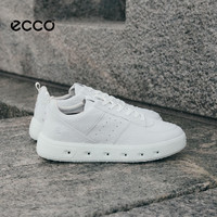 PLUS会员：ecco 板鞋女 软面休闲鞋舒适运动女鞋 街头720系列209713  白色37