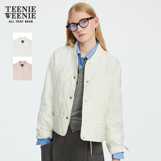 TEENIE WEENIE 小熊女装棉服冬季清新淡雅温暖舒适棒球夹克 象牙白 S