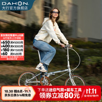 大行 D10折叠自行车 20英寸10速 电镀银 HAC003
