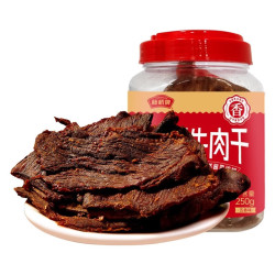 藤桥牌 温州特产湖岭牛肉干手撕牛肉片250g牛肉桶装休闲零食小吃