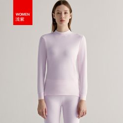 红豆居家 红豆内衣纯棉男女士棉毛衫中高领中老年秋衣秋裤薄款全棉保暖套装